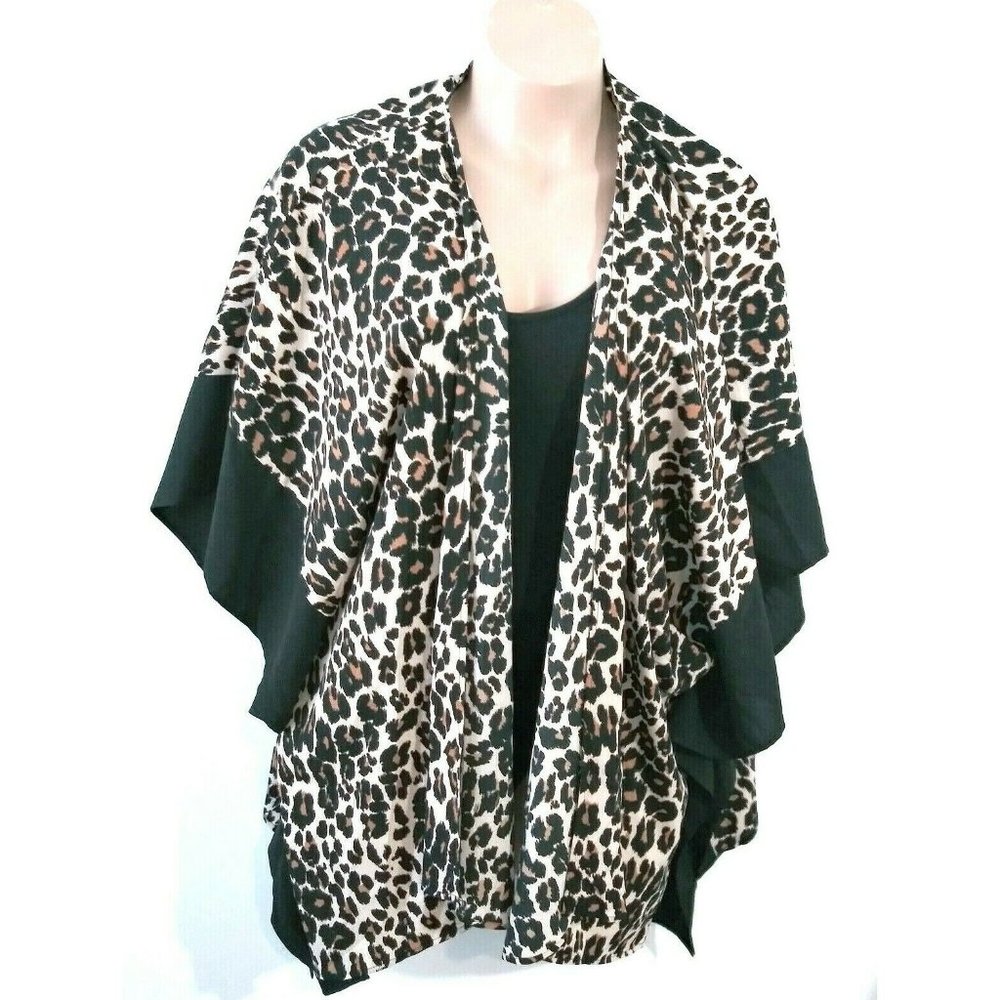 New Lane Bryant Animal Print Kimono Jacket and Sleeves One Size Fits Most NWT